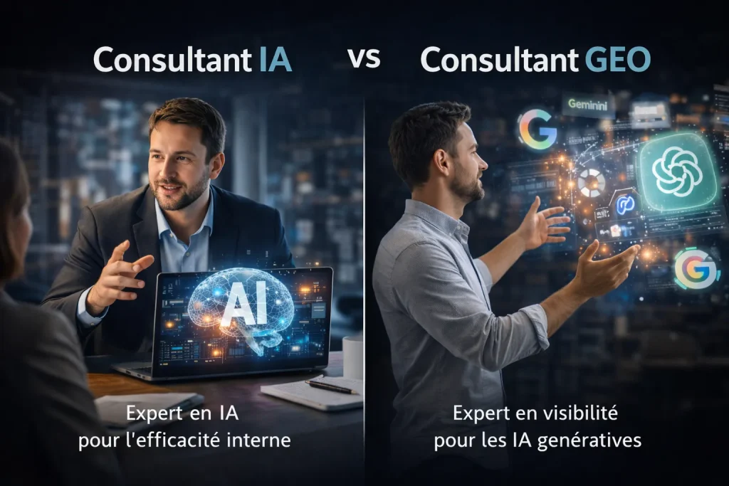 Consultant IA vs consultant GEO : ne confondez pas tout