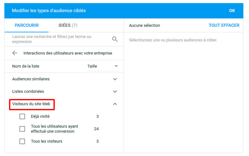 performance liste remarketing display