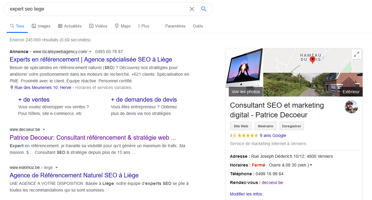 prix du SEO local